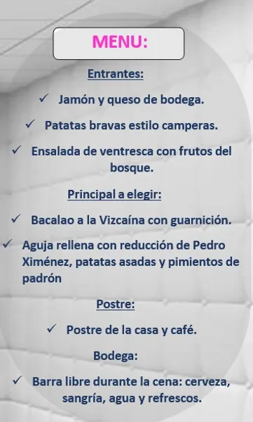 menu 0 of Restaurante La Cena de los Locos