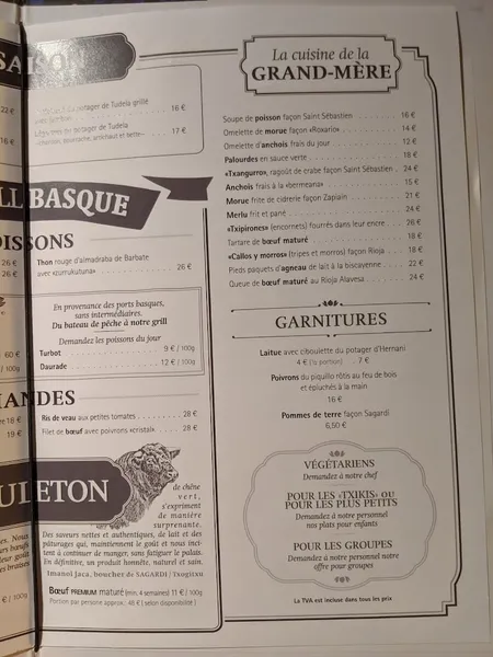menu 2 of Sagardi Valencia Centro