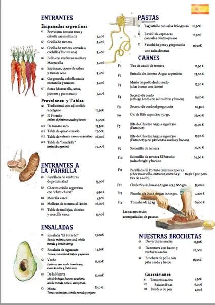 menu 2 of Asador El Porteño