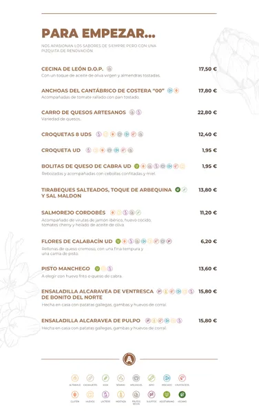 menu 0 of Alcaravea