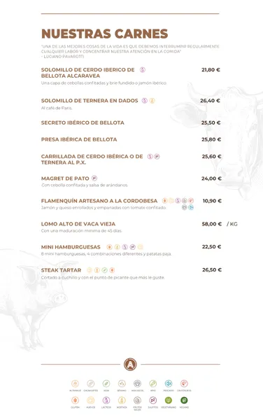 menu 2 of Alcaravea
