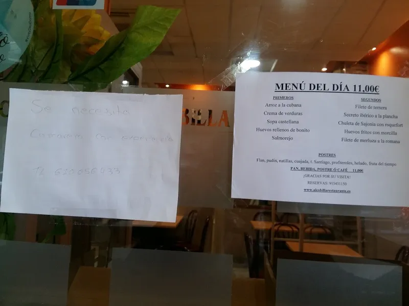 menu 2 of Restaurante Alcobilla