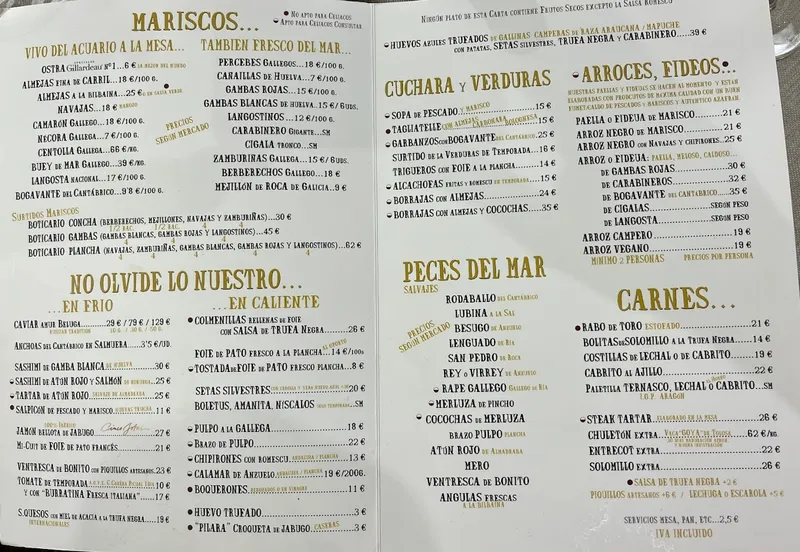 menu 1 of Los Cabezudos