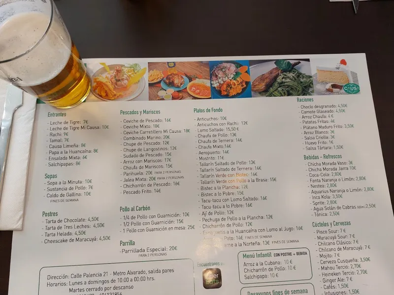menu 2 of Mi causa