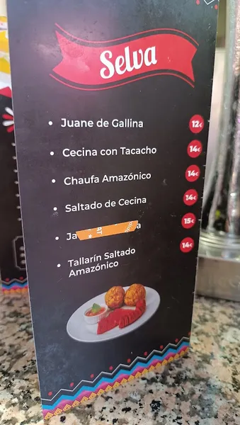 menu 2 of El Bijao