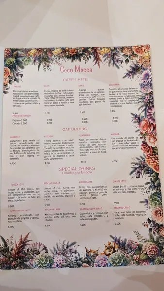 menu 0 of Coco Mocca
