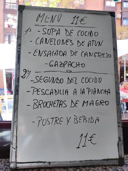 menu 0 of Cafetería Pasillo Verde