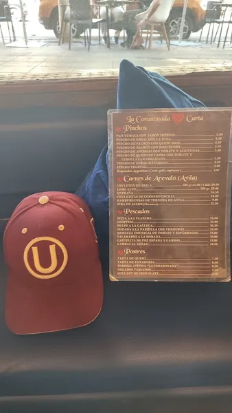 menu 2 of La Corazonada