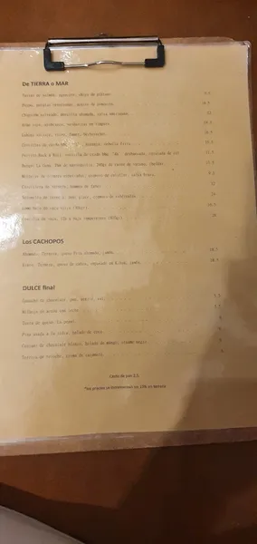 menu 1 of El Asturiano