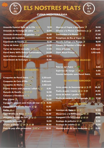 menu 1 of Racó de la Vila
