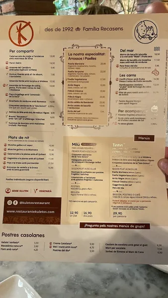menu 2 of Kuletos