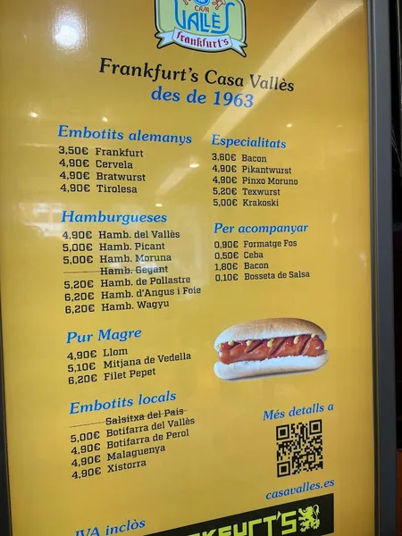 menu 2 of Frankfurt's Pedralbes