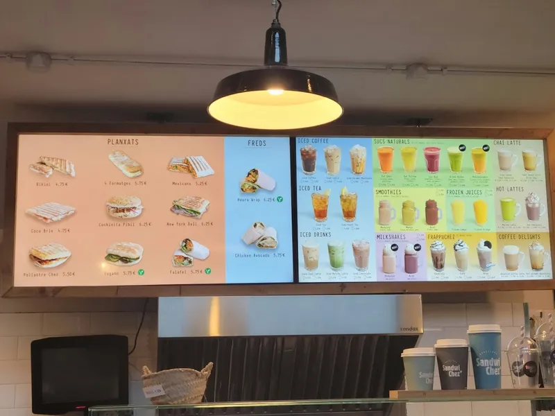 menu 0 of SandwiChez