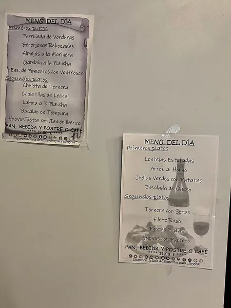menu 0 of Cafetería Restaurante Valorio