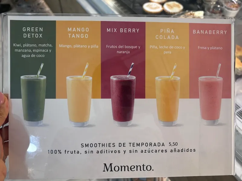 menu 1 of Momento