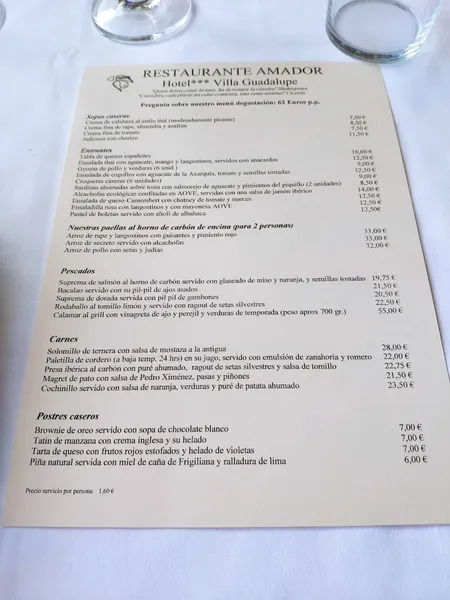 menu 2 of Restaurante Amador