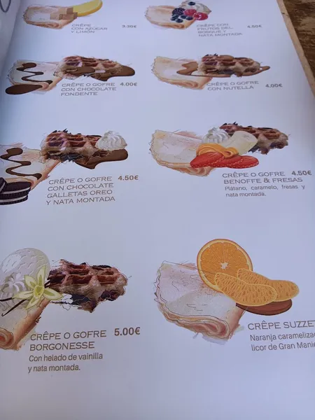 menu 1 of SOHO PARC