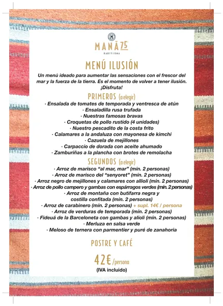 menu 0 of MANÁ 75