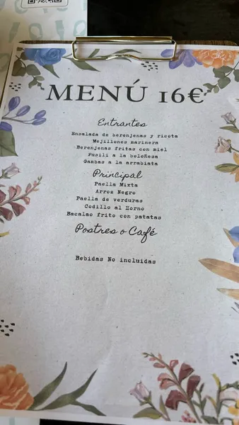 menu 1 of MESON BARCELONETA