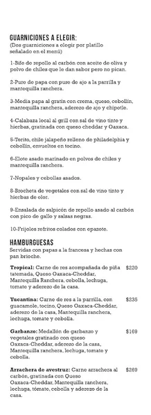 menu 2 of La Yucantina