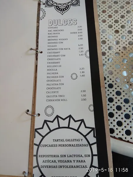 menu 1 of Repostería Creativa CARESSA