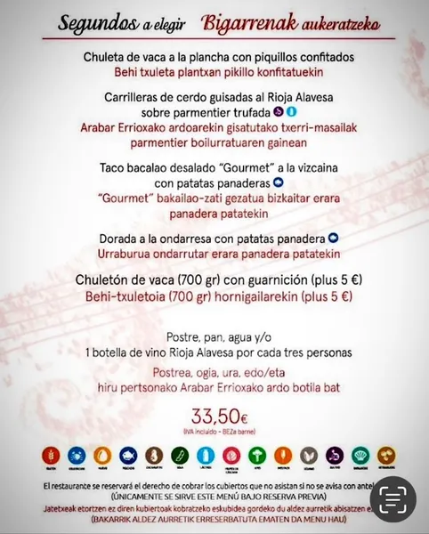 menu 0 of Erdizka Taberna