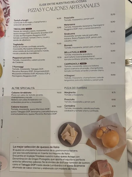 menu 1 of Restaurante La Tagliatella | CC. La Gavia, Madrid