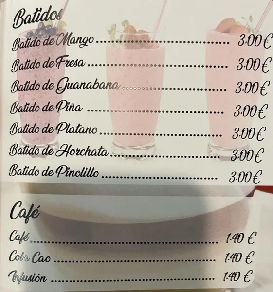 menu 2 of Bar Restaurante Córdoba