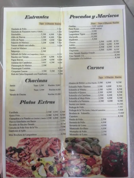 menu 0 of Bar La Vía