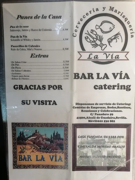 menu 1 of Bar La Vía