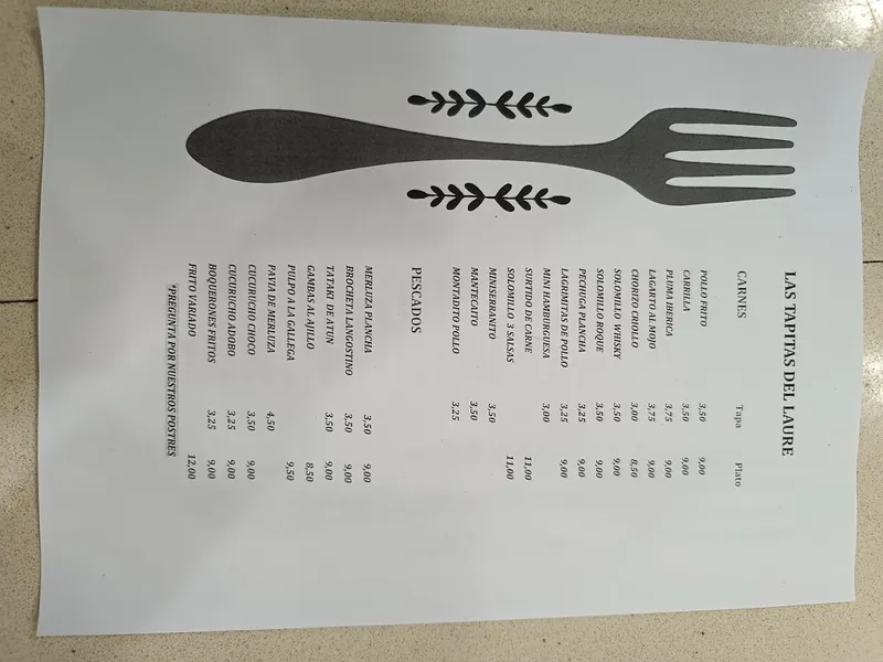 menu 0 of Restaurante El Lauré