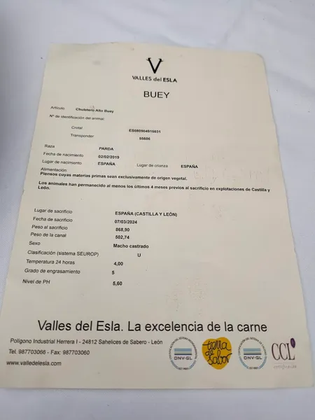 menu 1 of Asador Sukalde. Restaurante. Pintxos .