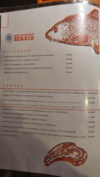 menu 1 of Restaurante Beraia