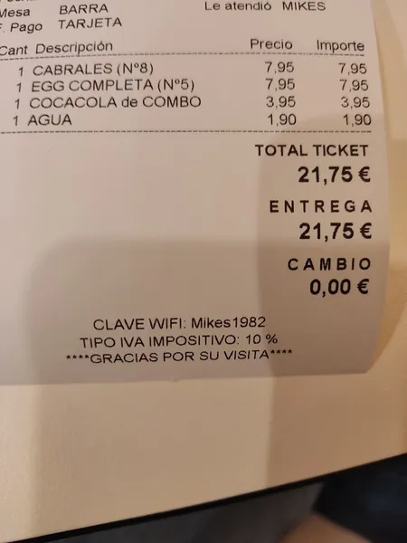 menu 1 of Mike's Burger House