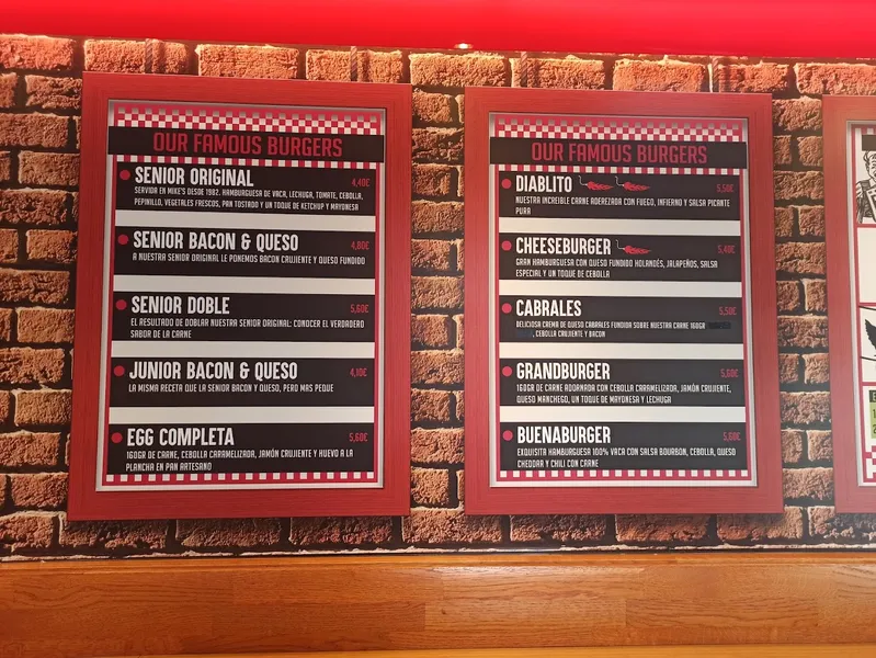 menu 0 of Mike's Burger House