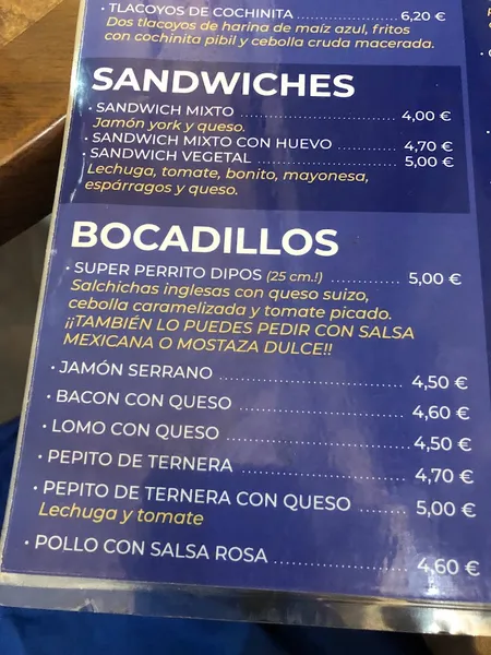 menu 0 of Restaurante Dipos