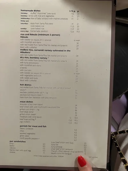 menu 0 of Nou Manolín
