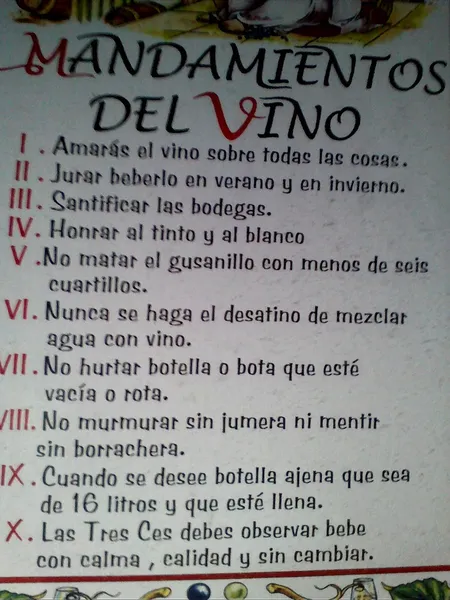 menu 2 of Bodegas Gambin