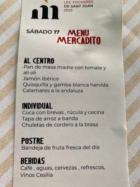 menu 0 of RESTAURANTE MAESTRAL