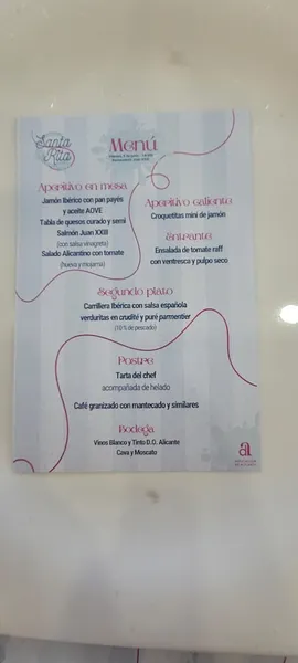 menu 0 of Restaurante y Catering Juan XXIII