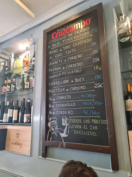 menu 1 of Bar Yebra