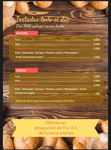 menu 0 of Cafeteria Don Pepe