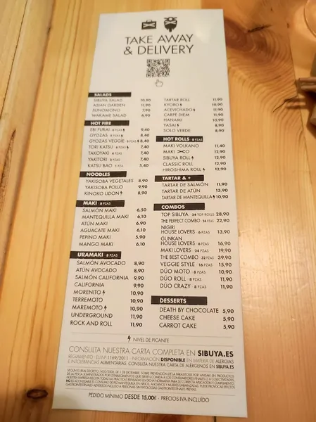menu 0 of Sibuya Urban Sushi Bar