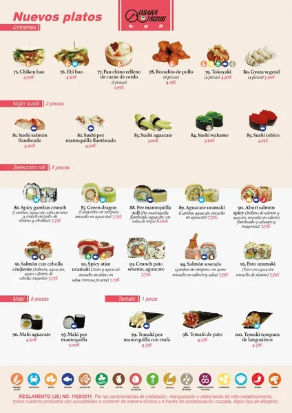 menu 0 of Restaurante Asiático Osaka Sushi