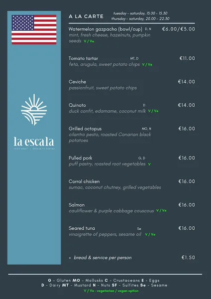 menu 0 of La Escala | Food Craft & Specialty Coffee