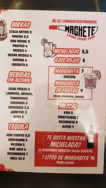 menu 0 of Machete