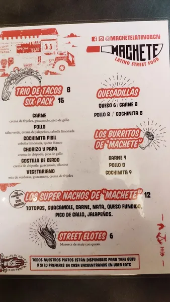 menu 2 of Machete