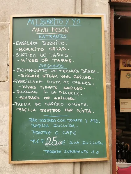 menu 1 of Mi Burrito y Yo