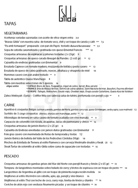 menu 2 of Gilda by Belgious