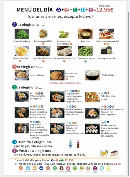 menu 2 of Restaurante Sakai